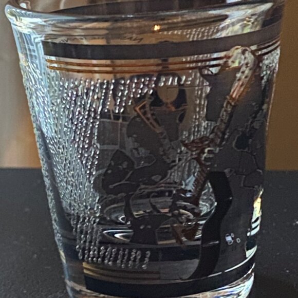 Vintage Opryland USA Nashville Tennessee Gold Black Clear Shot Glass Souvenir - Picture 4 of 7